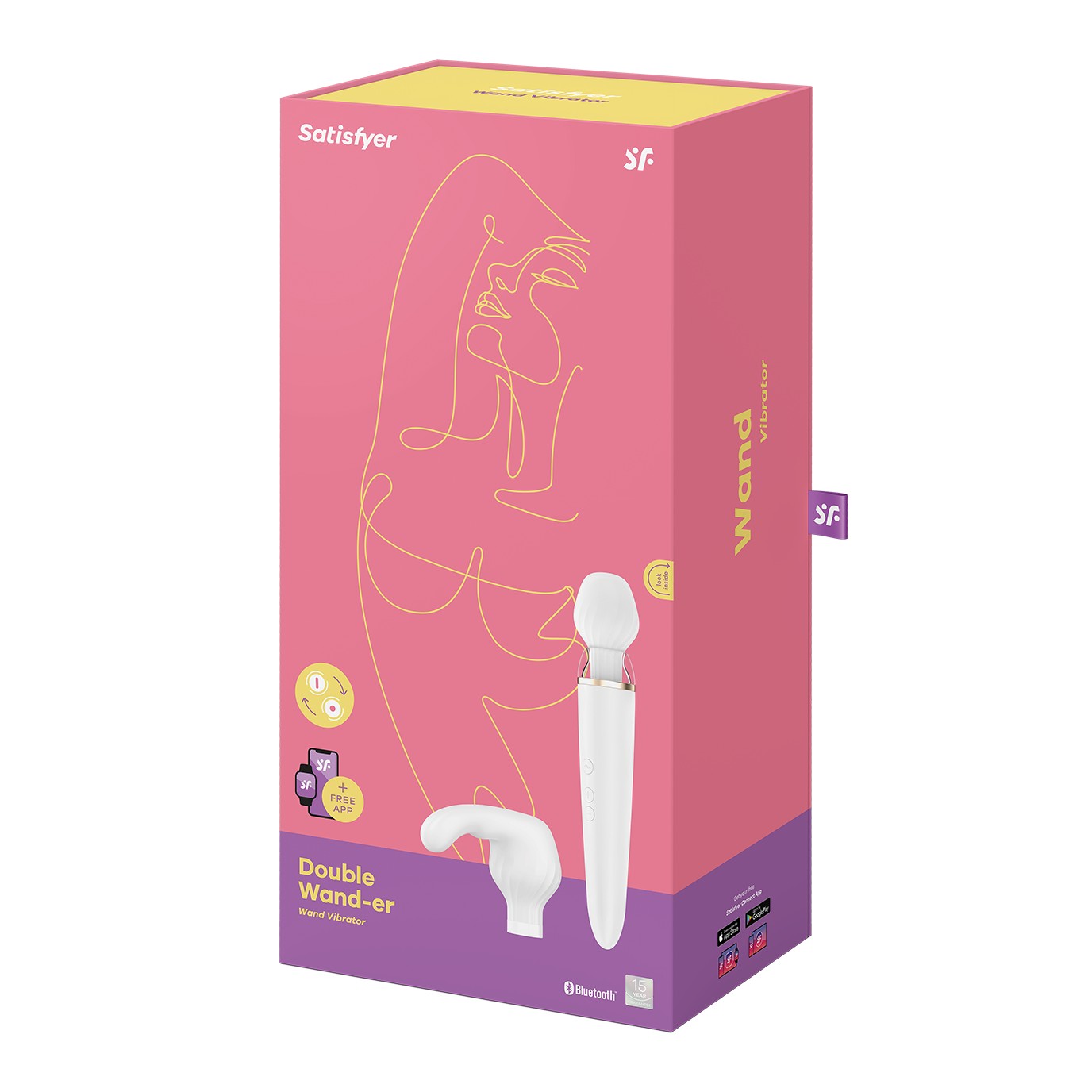 VIBRADOR DOUBLE WAND-ER COM APP SATISFYER