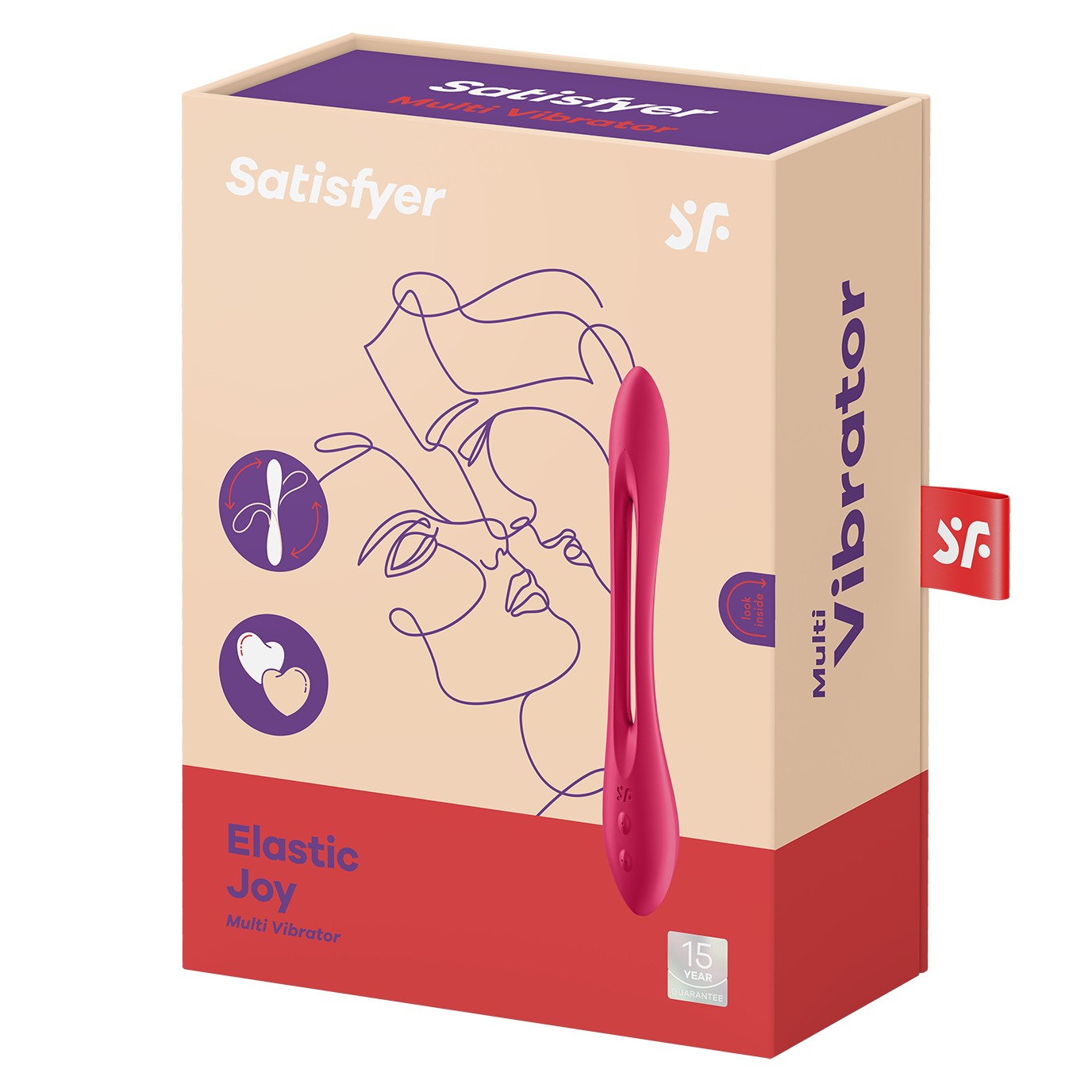 SATISFYER ELASTIC JOY VIBRATOR RED