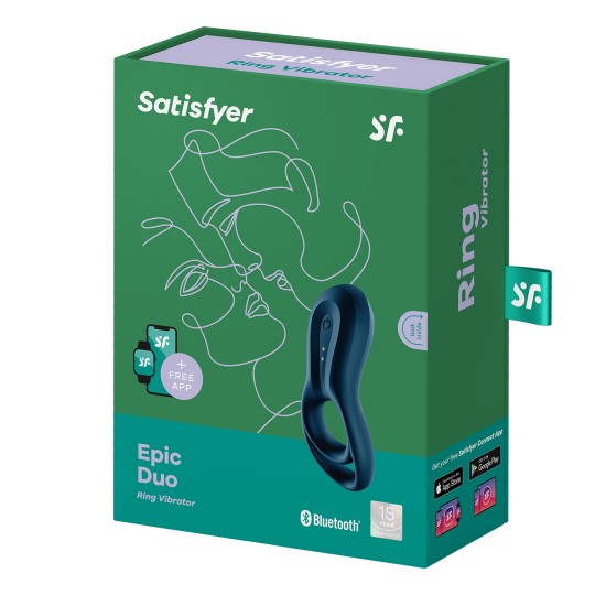 ANILLO VIBRADOR EPIC DUO CON APP SATISFYER