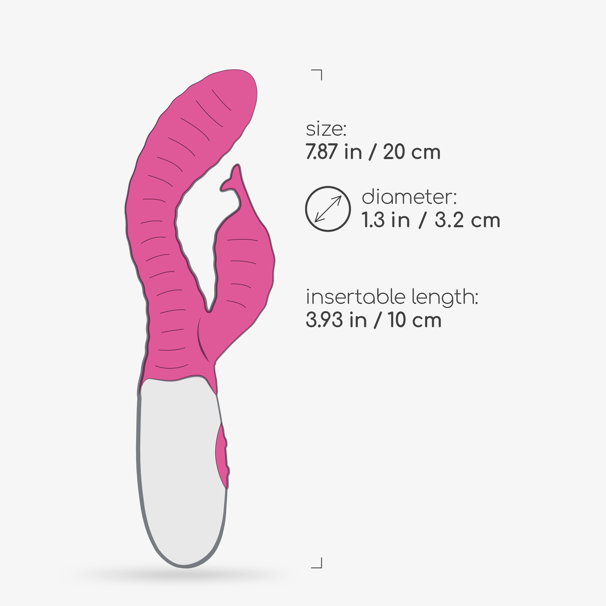 VIBRADOR CON ESTIMULADOR DE CLÍTORIS GUMMIE ROSA Y LUBRICANTE DE BASE AGUA INCLUIDO CRUSHIOUS