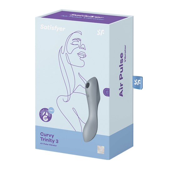 VIBRATORE CURVY TRINITÀ 3 SATISFYER GRIGIO