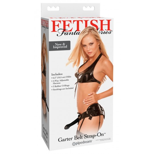 STRAP-ON COM CINTO DE LIGAS GARTER BELT SET FETISH FANTASY SERIES