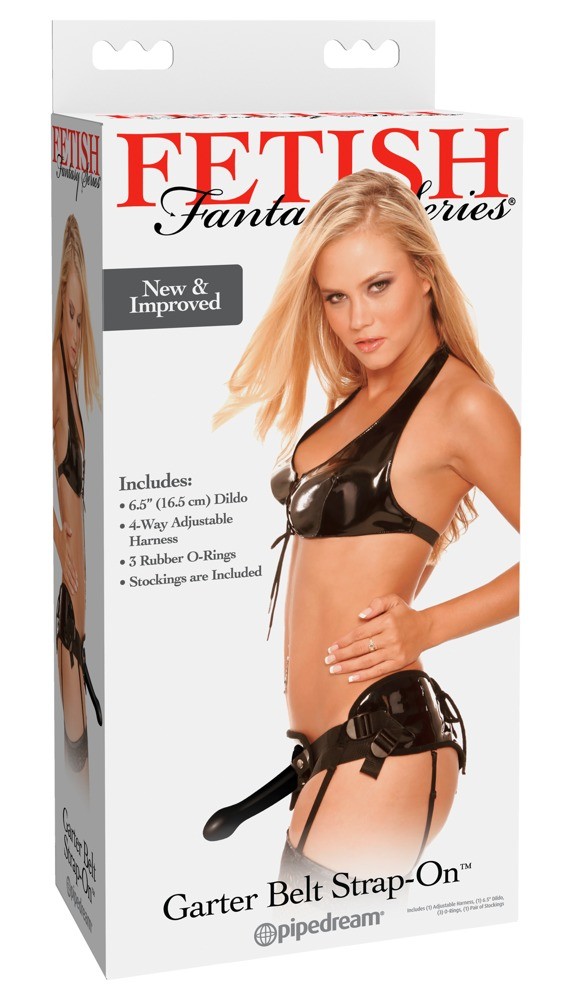 STRAP-ON COM CINTO DE LIGAS GARTER BELT SET FETISH FANTASY SERIES