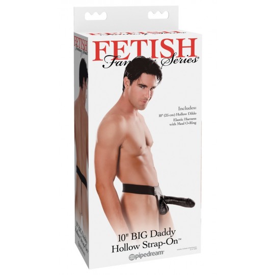 STRAP-ON OCO 10&#039;&#039; BIG DADDY HOLLOW FETISH FANTASY SERIES PRETO