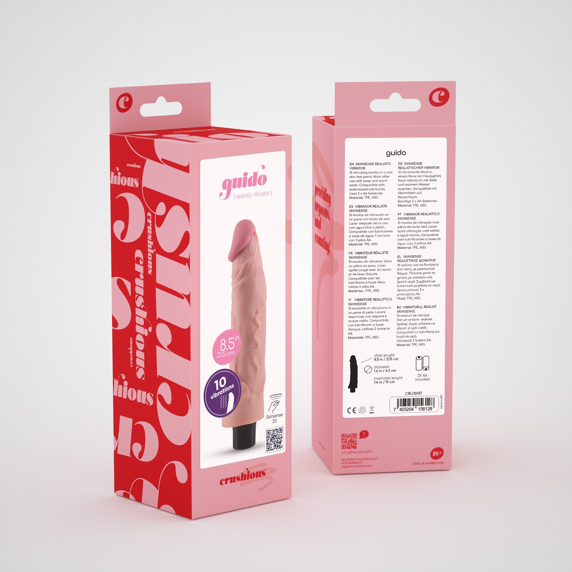 PACK DE 32 VIBRADOR REALÍSTICO GUIDO CRUSHIOUS