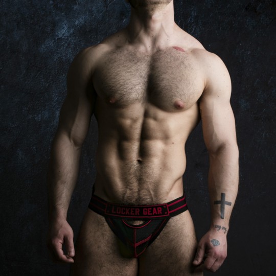 LOCKER GEAR WATCH IT HARD JOCKSTRAP RED