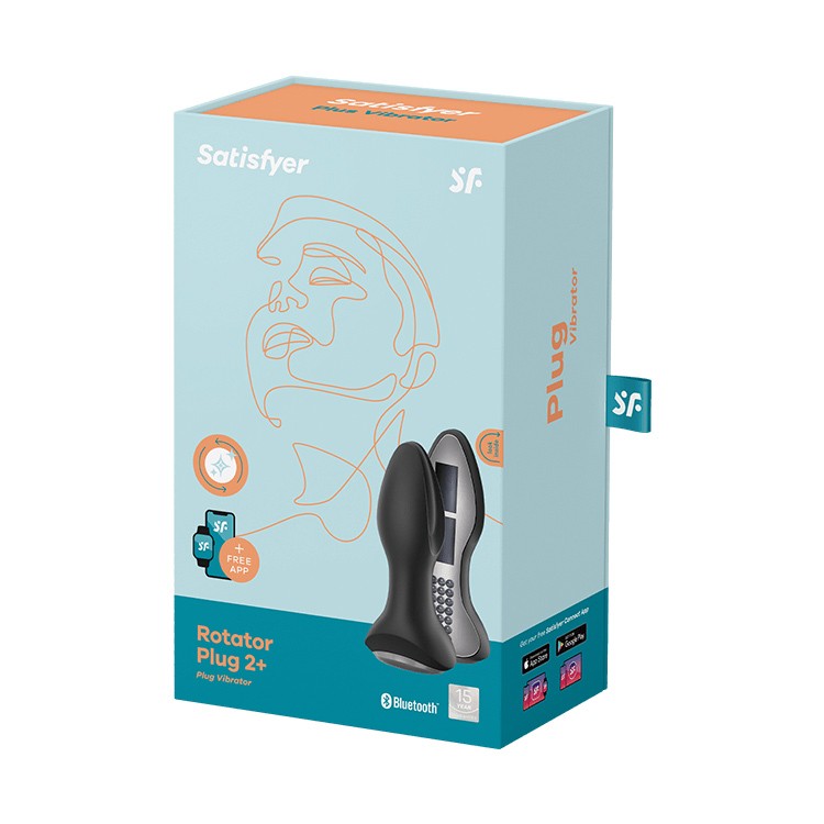 PLUG VIBRANTE ROTATOR PLUG 2+ CON APP SATISFYER NERO