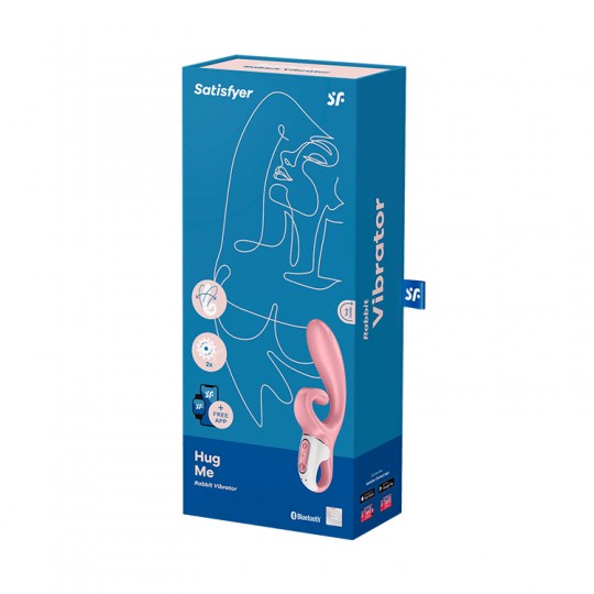 VIBRADOR HUG ME COM APP SATISFYER ROSA