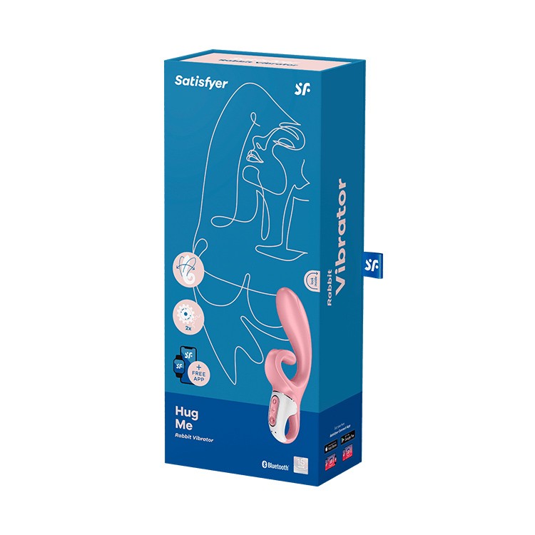 SATISFYER HUG ME VIBRATOR WITH APP PINK