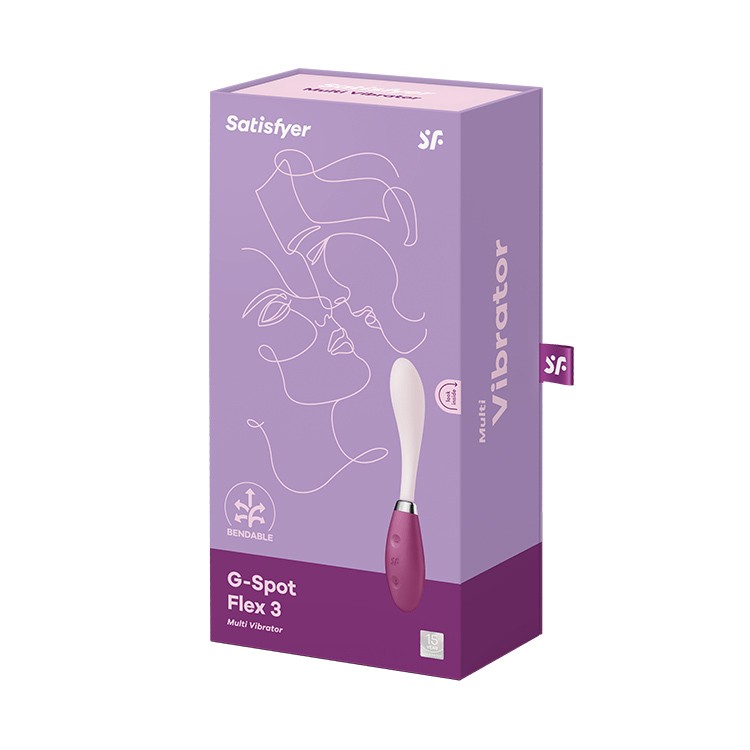 VIBRADOR G-SPOT FLEX 3 SATISFYER BURDEOS