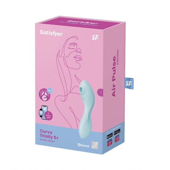 SATISFYER CURVY TRINITY 5 VIBRATOR BLUE