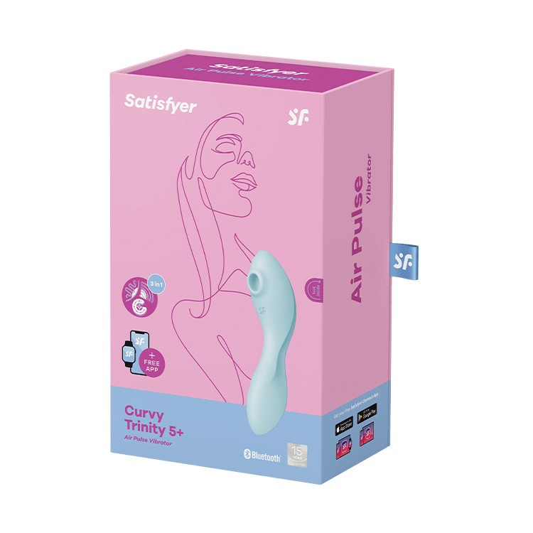 SATISFYER CURVY TRINITY 5 VIBRATOR BLUE