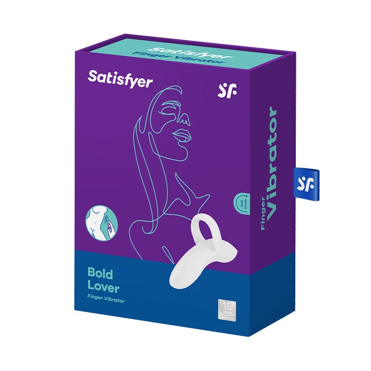 SATISFYER BOLD LOVER FINGER VIBRATOR WHITE