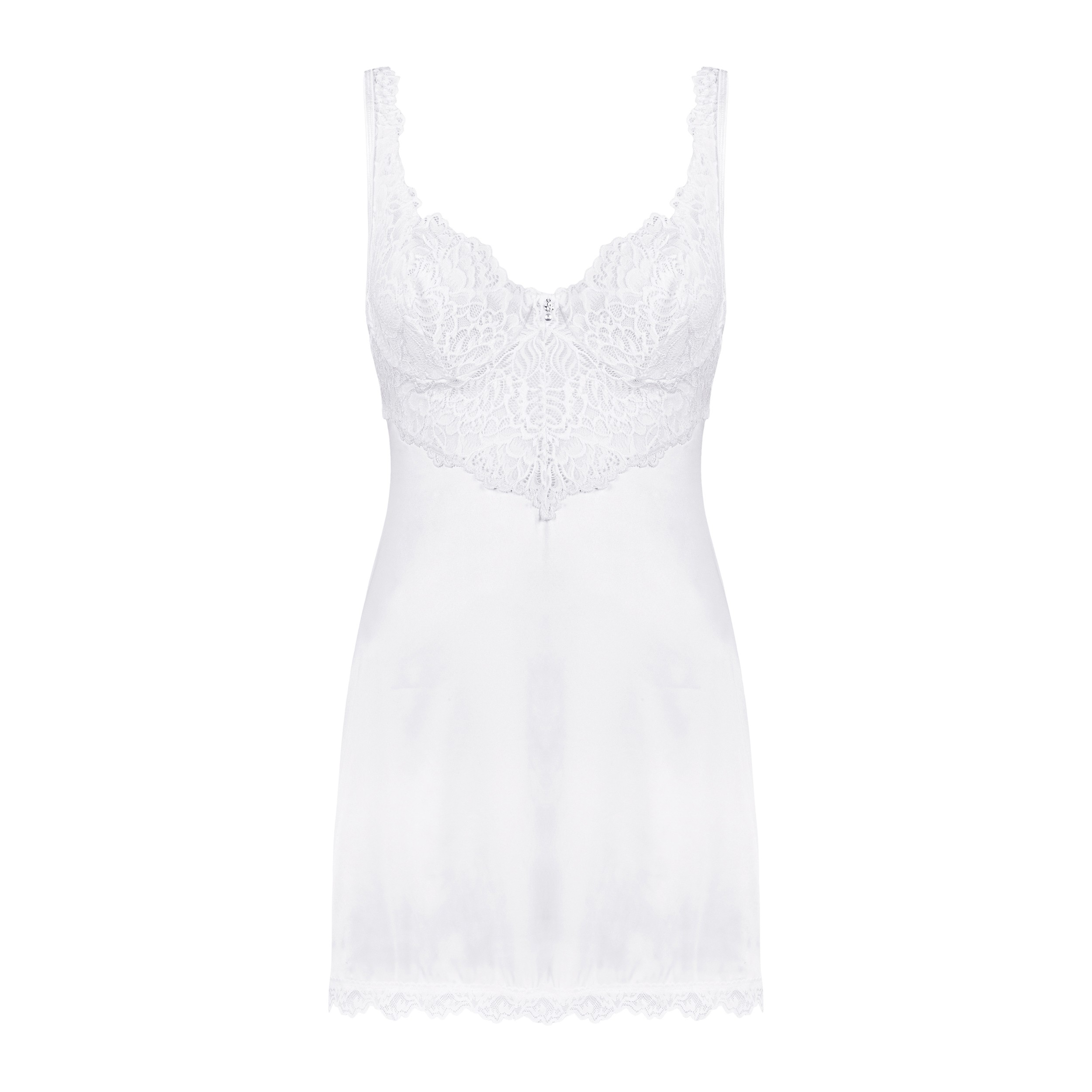 OBSESSIVE AMOR BLANCO CHEMISE AND THONG WHITE