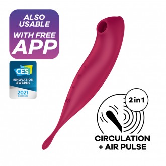 VIBRATORE TWIRLING PRO SATISFYER CON APP CONNECT ROSSO