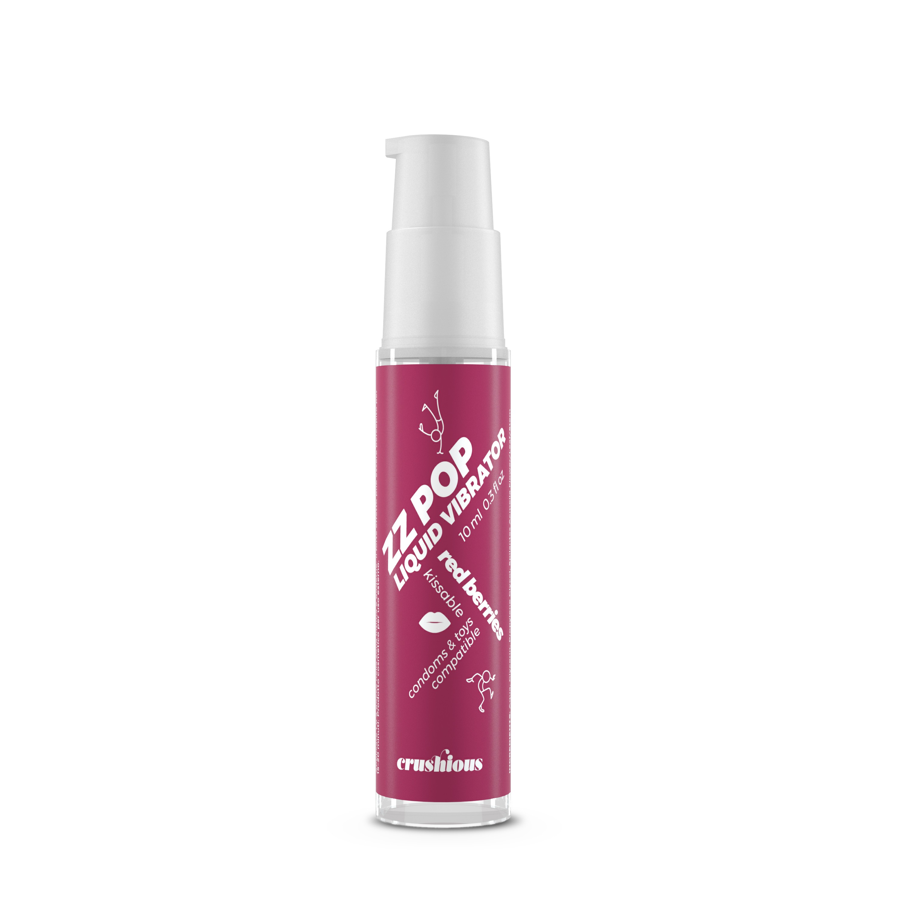 VIBRADOR LIQUIDO ZZ POP AROMA FRUTOS ROJOS 10ML CRUSHIOUS