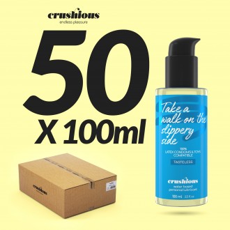 PACK DE 50 LUBRIFICANTES CRUSHIOUS À BASE DE ÁGUA 100 ML