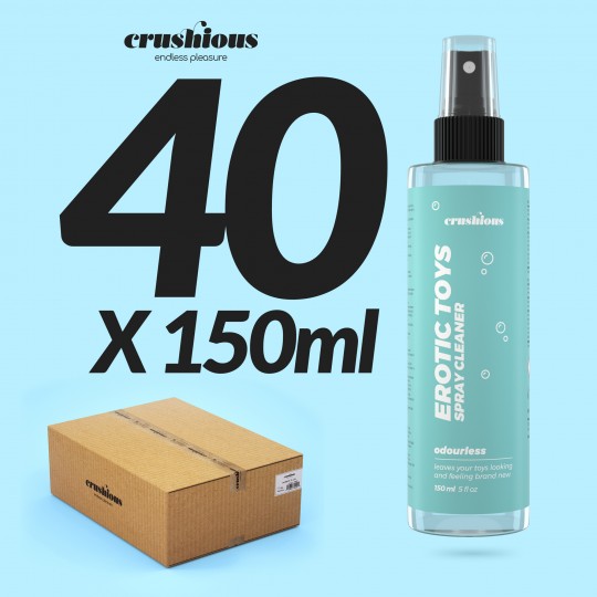 CONFEZIONE DI 40 DETERGENTE SPRAY PER GIOCATTOLI CRUSHIOUS 150ML