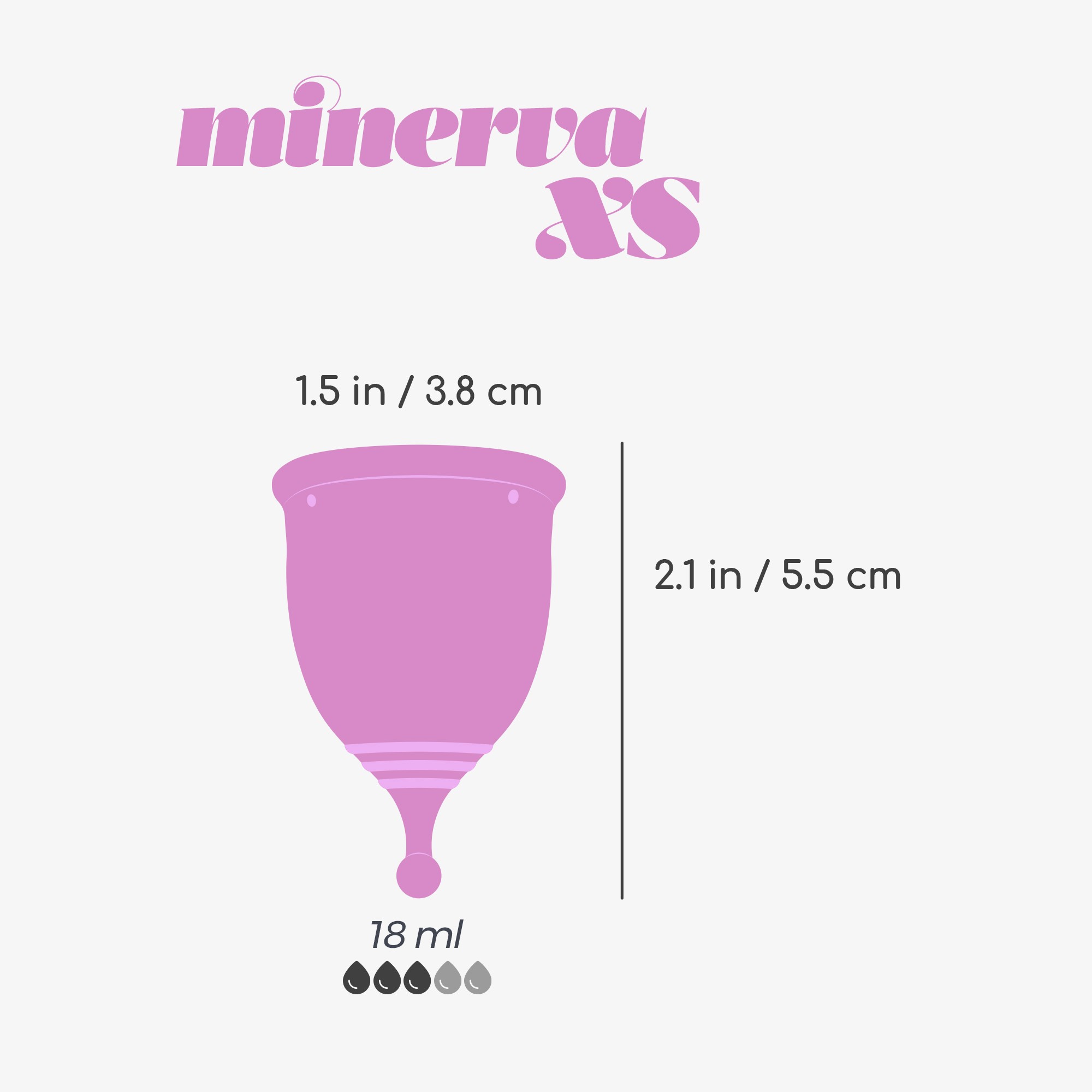 CRUSHIOUS MINERVA XS MENSTRUAL CUP WITH POUCH