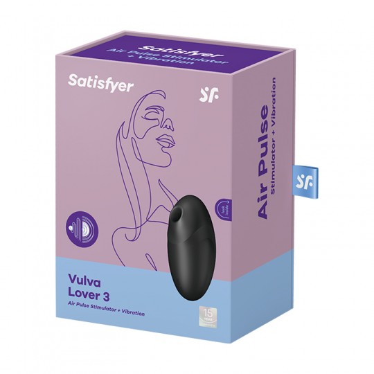 ESTIMULADOR VULVA LOVER 3 PRETO SATISFYER