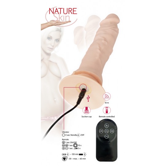 VIBRADOR REALISTA CON MANDO A DISTANCIA INALÁMBRICO  BENDABLE RC NATURE SKIN