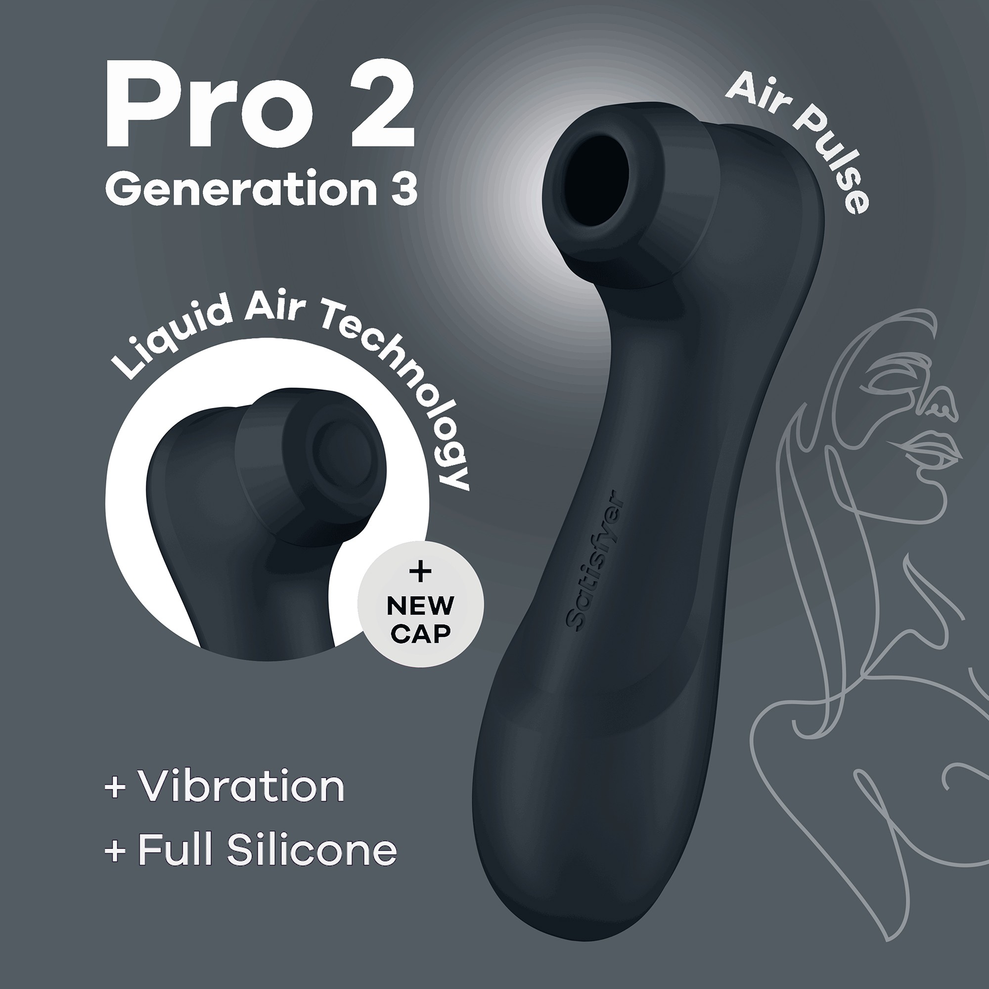 ESTIMULATEUR  PRO 2 GEN 3 SATISFYER NOIR