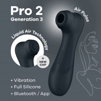 ESTIMULATEUR  PRO 2 GEN 3 SATISFYER AVEC CONNECT APP NOIR