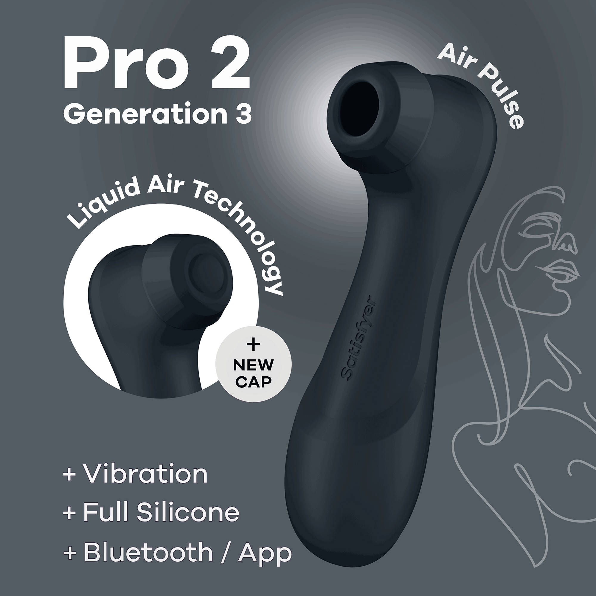 STIMOLATORE PRO 2 GEN 3 SATISFYER NERO