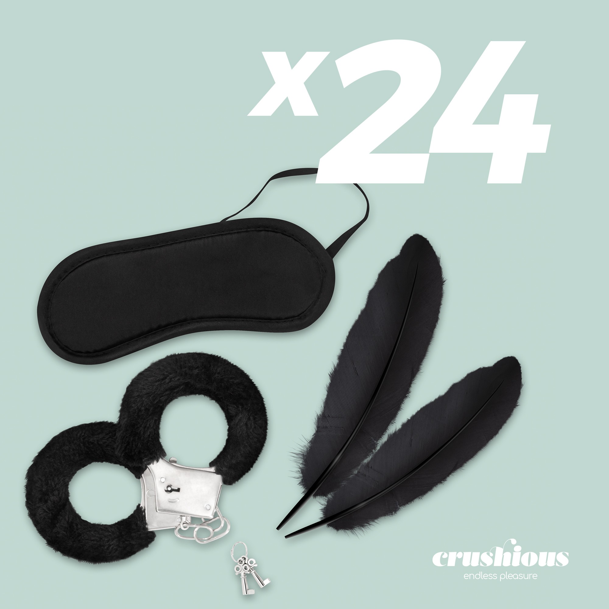 PACK DE 24 KIT BONDAGE LOVER&#039;S DREAM CRUSHIOUS PRETO