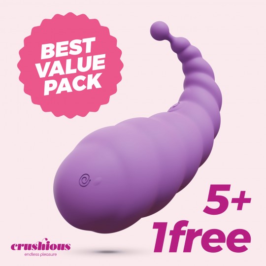 5 + 1 GRATUIT COCOON ŒUF VIBRANT RECHARGEABLE AVEC TÉLÉCOMMANDE SANS FIL CRUSHIOUS VIOLET