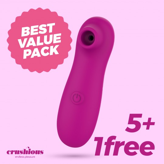 5 + 1 GRATUIT NOOKIE STIMULATEUR CLITORIEN RECHARGEABLE CRUSHIOUS