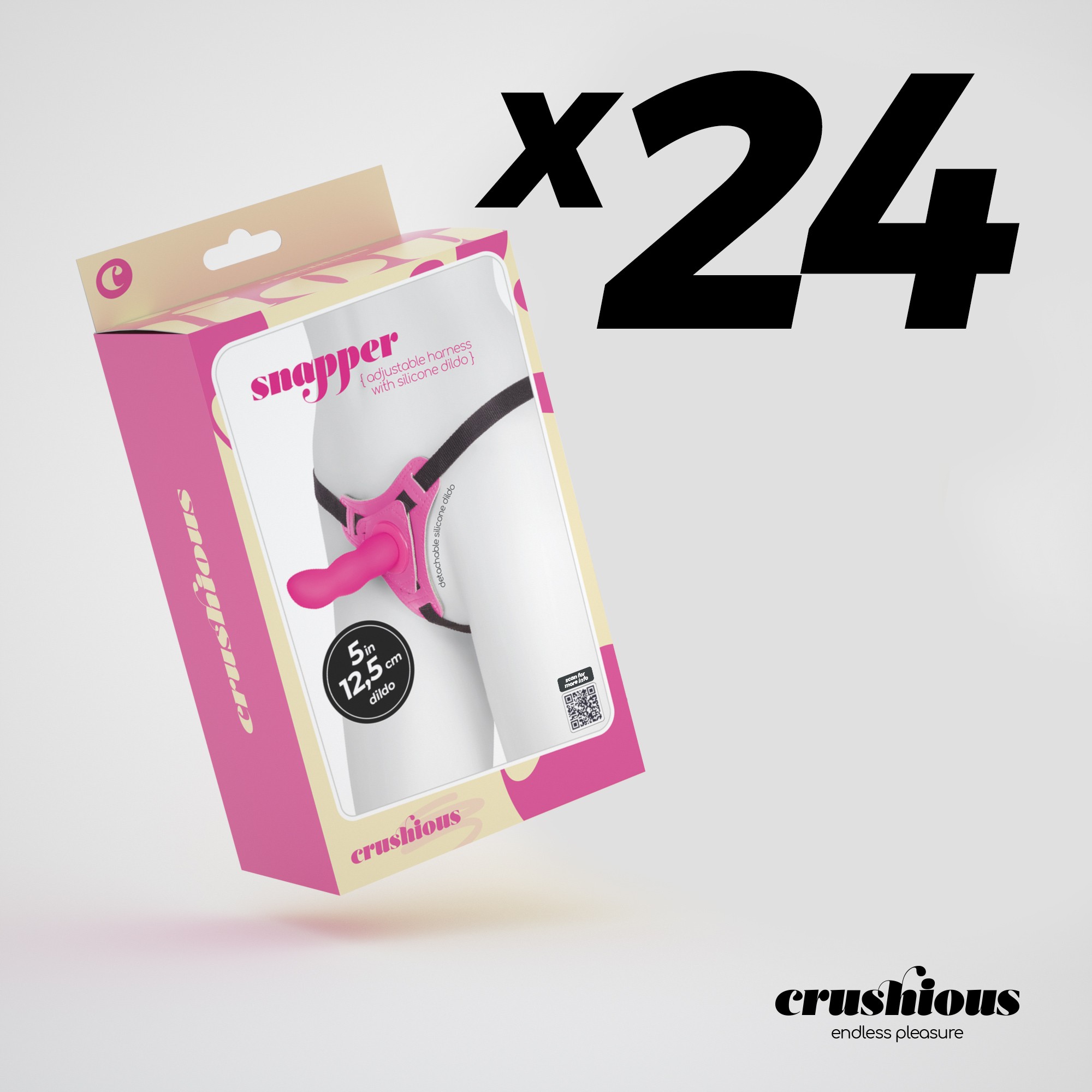 PACK DE 24 ARNÊS SNAPPER ROSA CRUSHIOUS