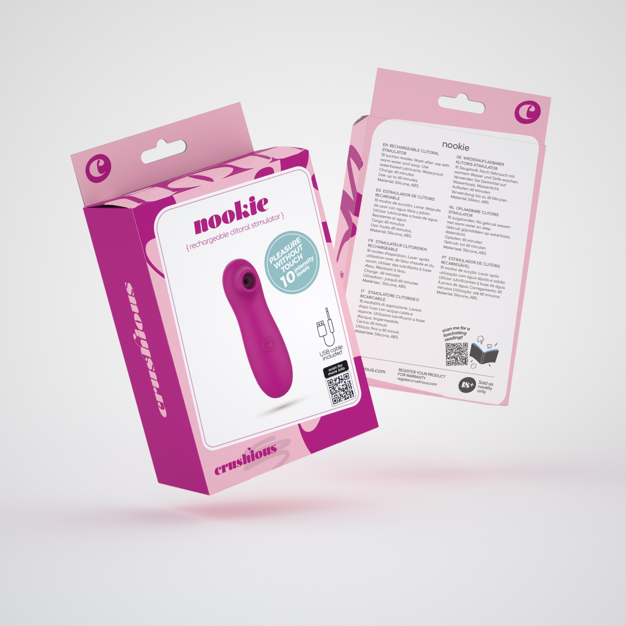 5 + 1 GRATUIT NOOKIE STIMULATEUR CLITORIEN RECHARGEABLE CRUSHIOUS