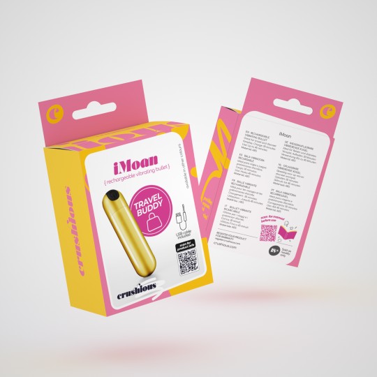 5 + 1 GRATUIT IMOAN BALLE VIBRANTE RECHARGEABLE DORÉ CRUSHIOUS