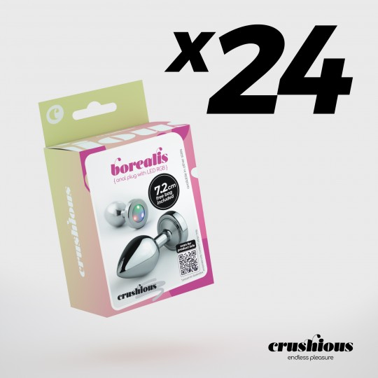 PACK DE 24 BOREALIS PLUG ANAL PEQUENO COM LED CRUSHIOUS