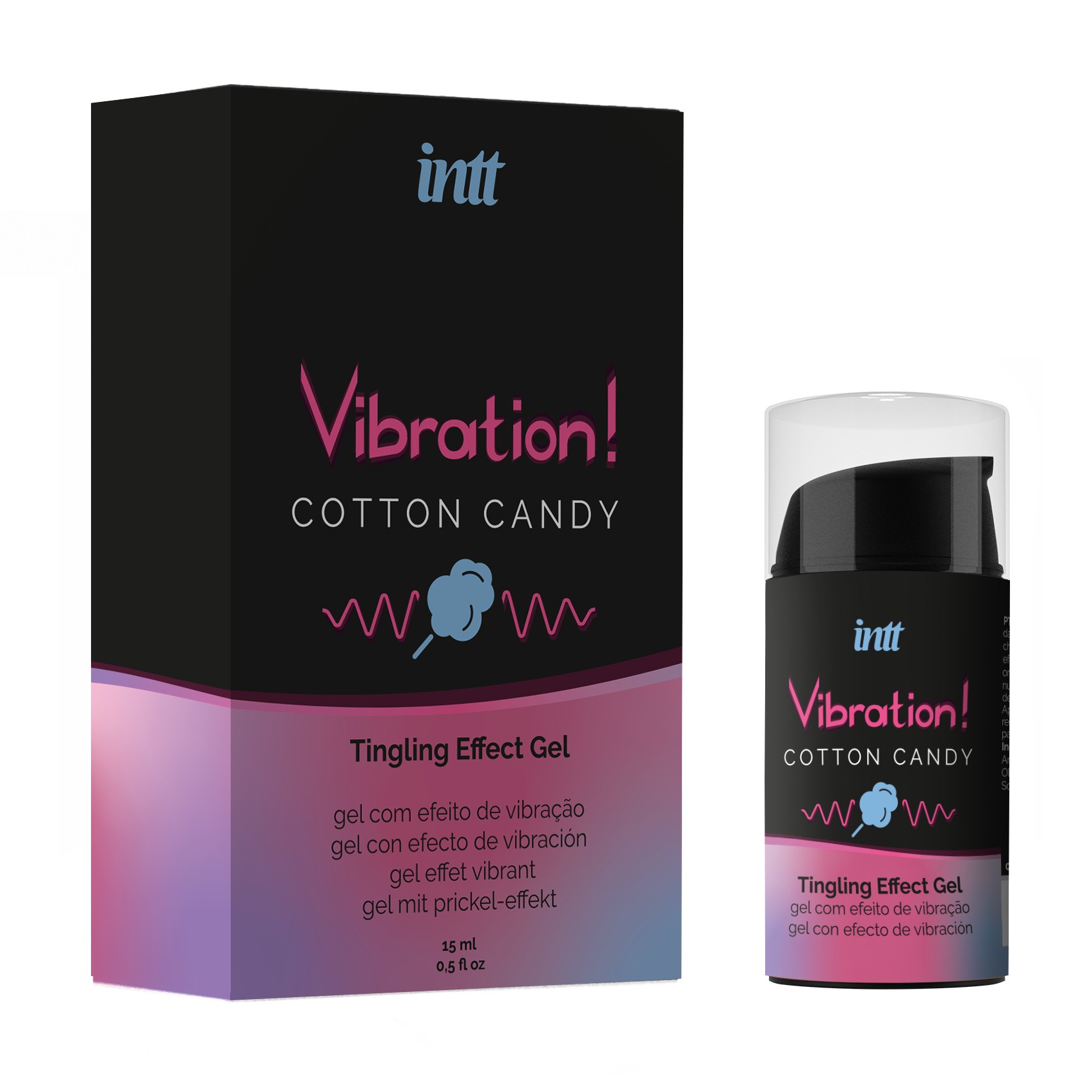 GEL COM VIBRAÇÃO VIBRATION ALGODÃO DOCE INTT 15ML