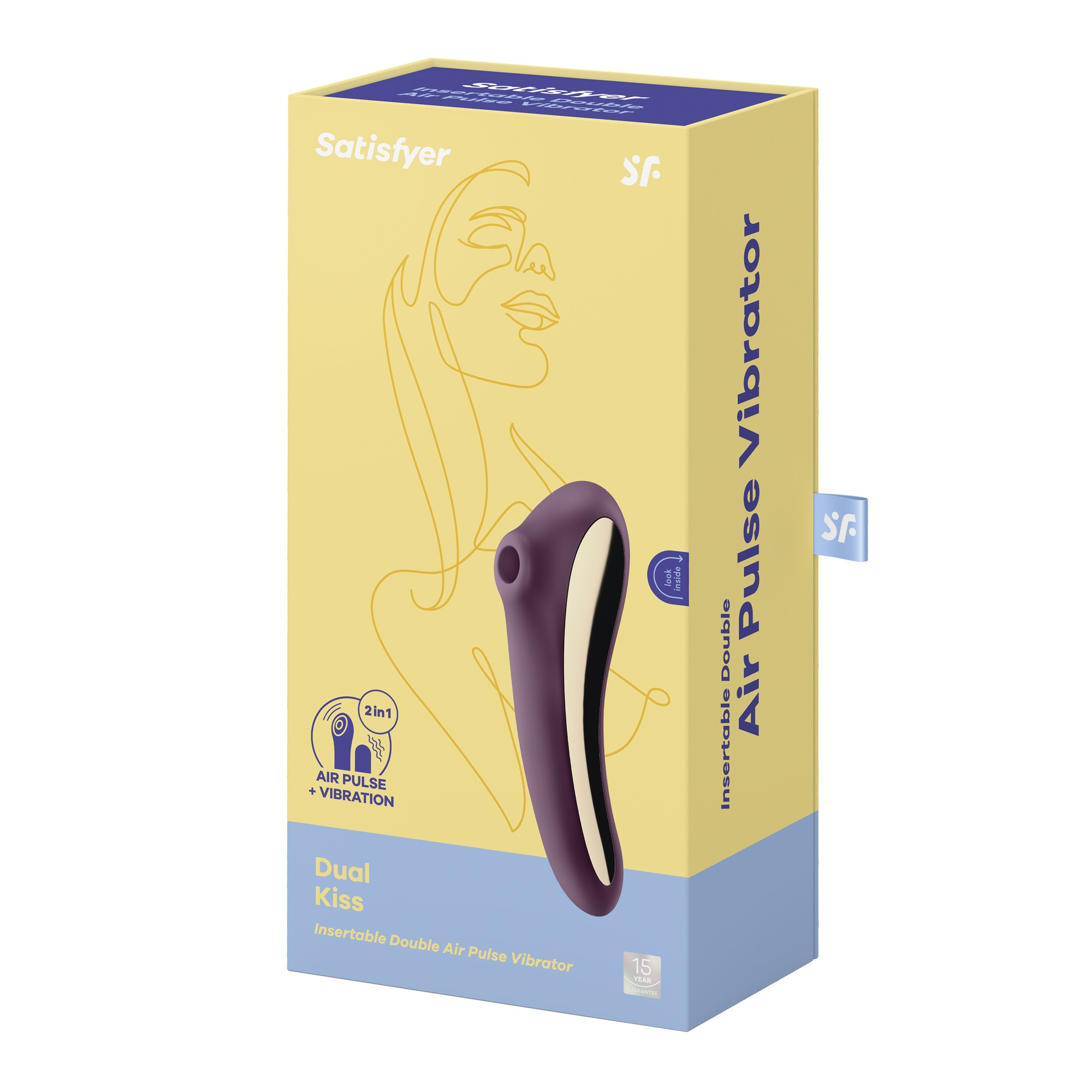 VIBRATORE DOPPIO BACIO SATISFYER BORDEAUX