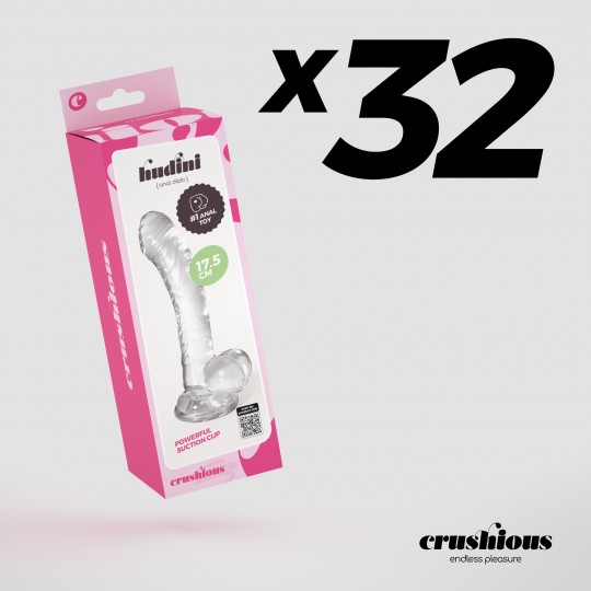 PACK DE 32 HUDINI GODE ANAL EN GELÉE CLAIR CRUSHIOUS