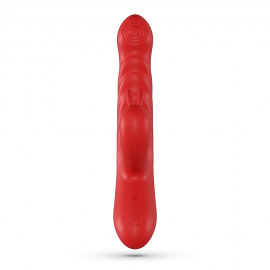 LAPIN VIBRADOR RECARREGÁVEL RABBIT COM IMPULSO VERMELHO CRUSHIOUS