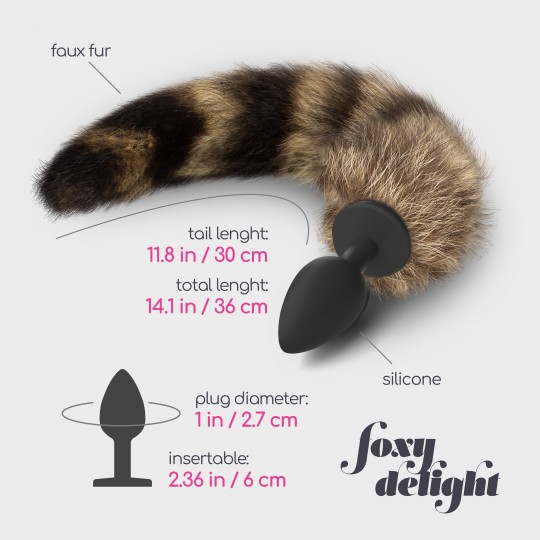 PLUG ANAL CON COLA FOXY DELIGHT SILICONA CRUSHIOUS