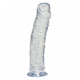 CRYSTAL CLEAR MEDIUM DONG DILDO