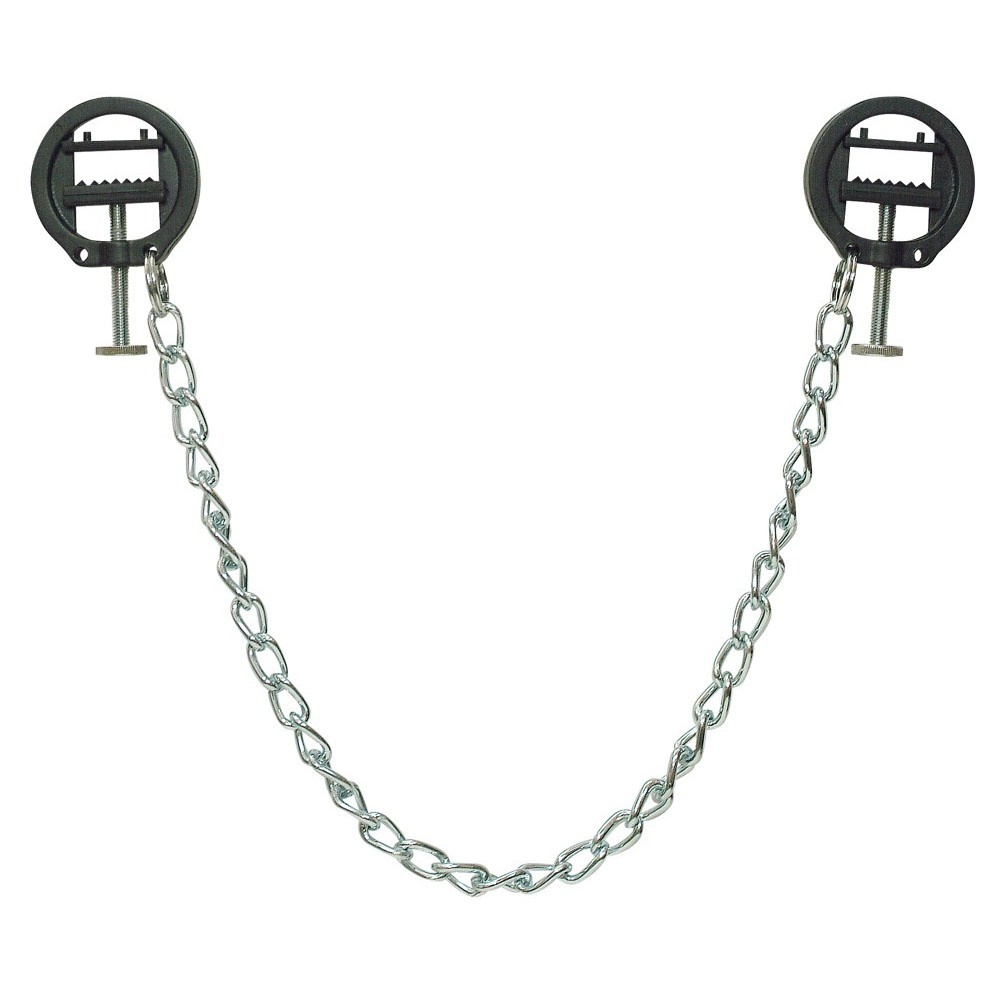 FETISH COLLECTION NIPPLE CLAMPS WITH METAL CHAIN