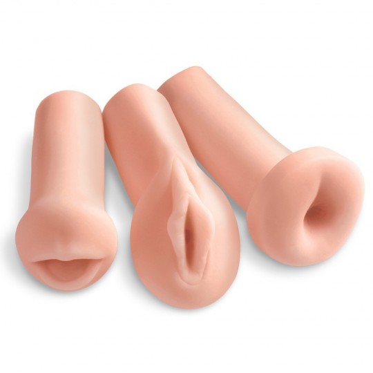 CONJUNTO DE 3 MASTURBADORES ALL 3 HOLES PIPEDREAM EXTREME TOYS