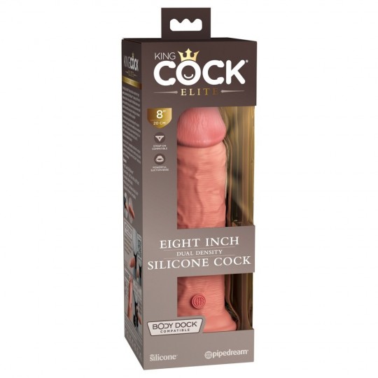 8&quot; DUAL DENSITY SILICONE COCK