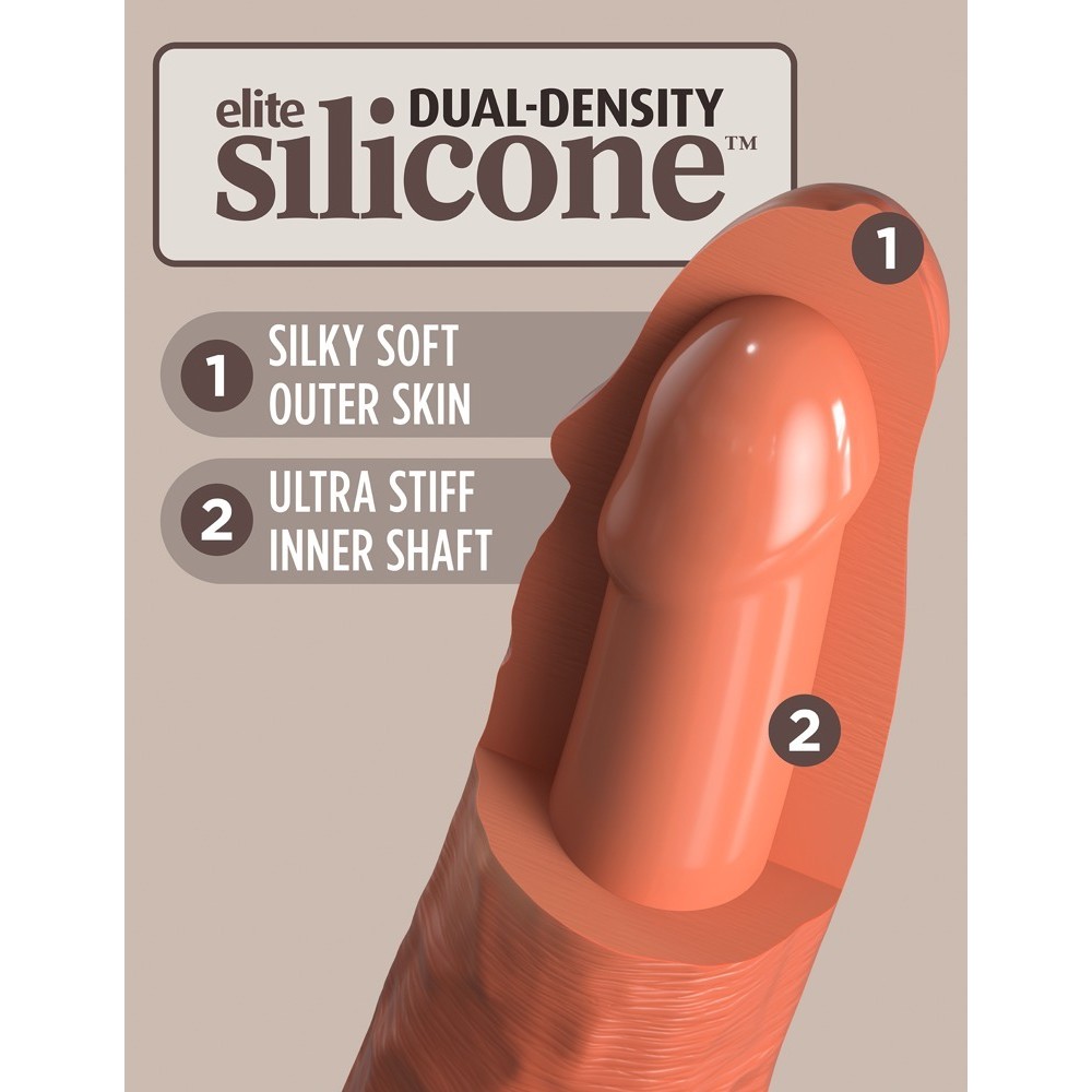 8&quot; DUAL DENSITY SILICONE COCK