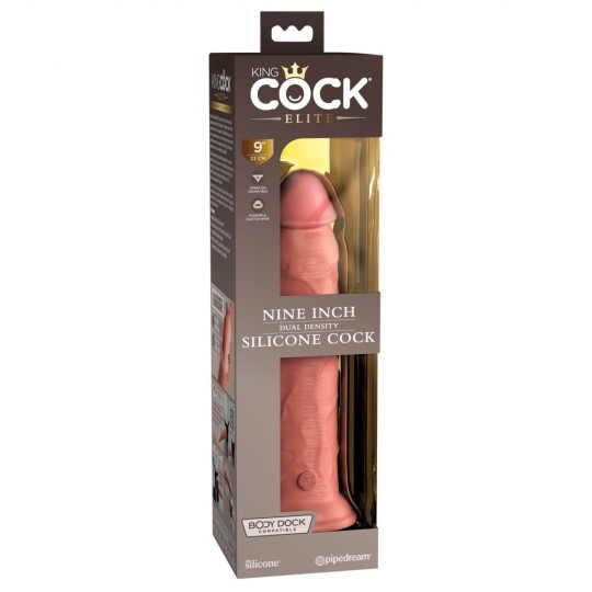 9\&quot; DUAL DENSITY SILICONE COCK