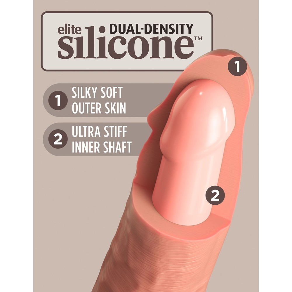 7&quot; VIBRATING + DUAL DENSITY SILICONE COCK WITH REMOTE