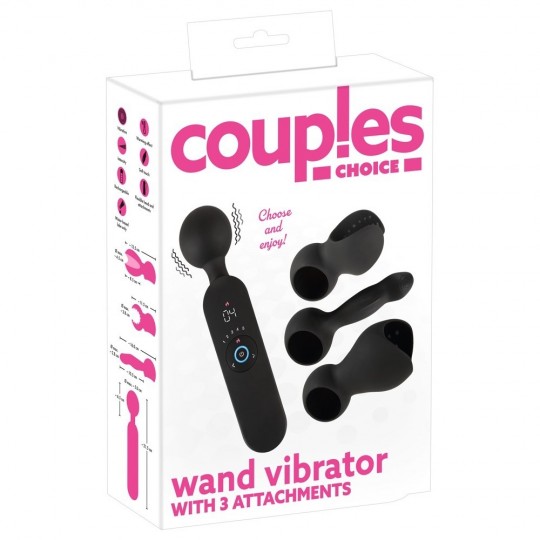 WAND VIBRATOR WITH 3 ATTACHMENTS