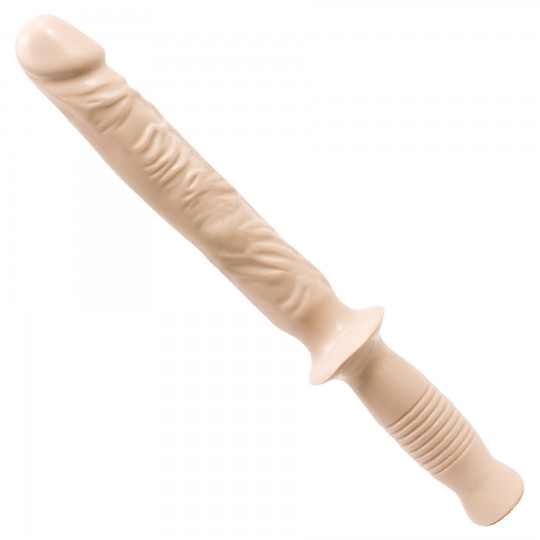 MANHANDLER DILDO WITH HANDLE WHITE