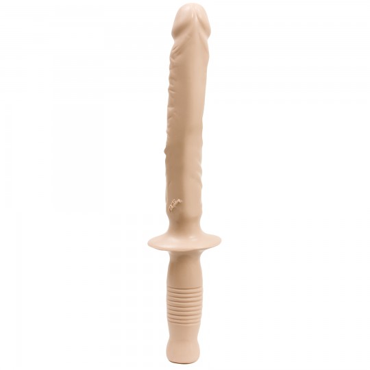 MANHANDLER DILDO WITH HANDLE WHITE